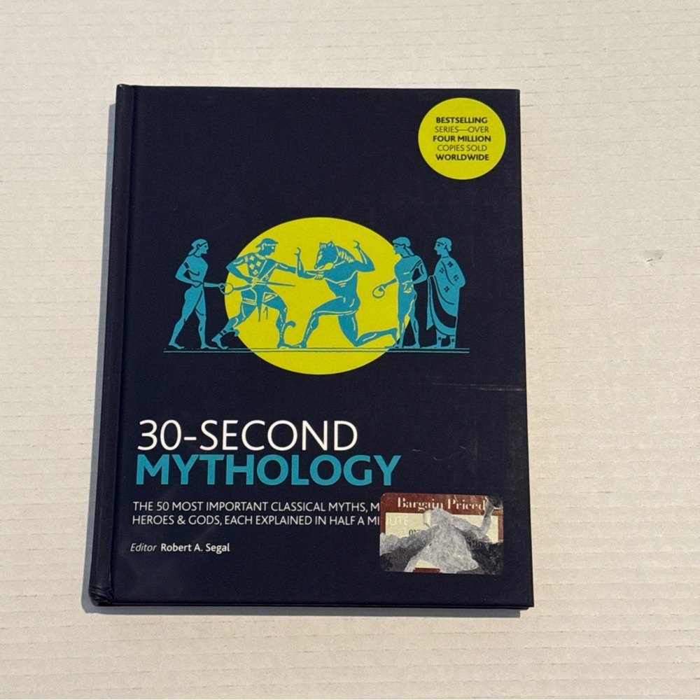 30-Second Mythology Book with Blue and Yellow Design